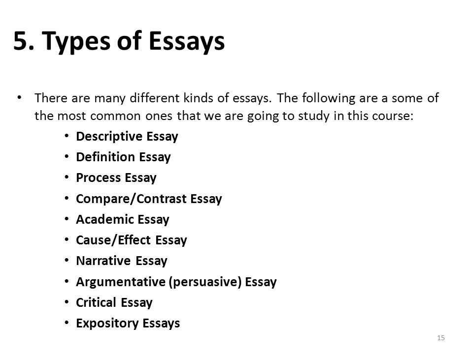 10 Different Types of Essays